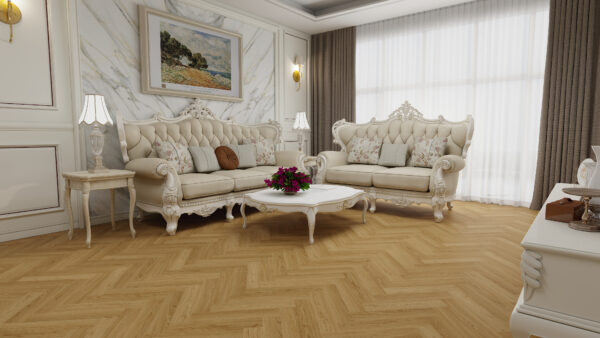 9.0mm Hybrid Herringbone Flooring American Oak