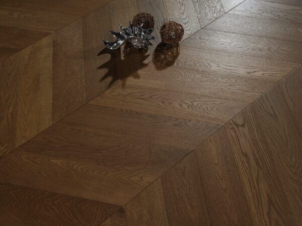 15mm european oak chevron Flooring smoked oak
