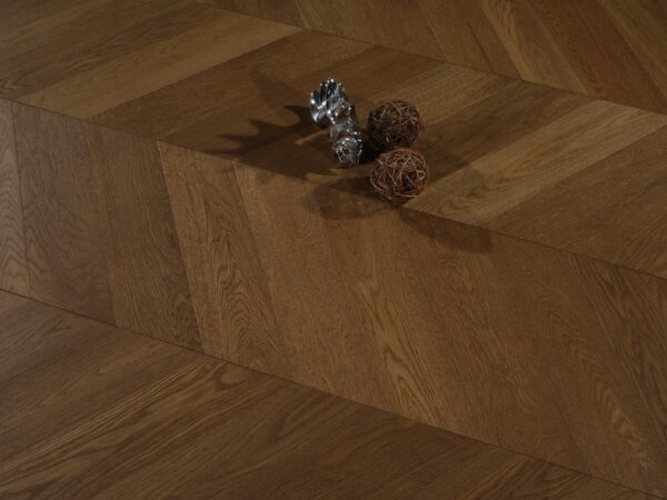 15mm european oak chevron Flooring smoked oak